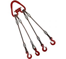 Канатный стальной четырехветвевой строп ООО КанТраст 4СК 5,0/2000, опрессовка 4SKO52000 