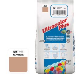 Затирка MAPEI ULTRACOLOR PLUS №141 для швов с водоотталкивающим и антигрибковым эффектом, карамель 2кг 6657 