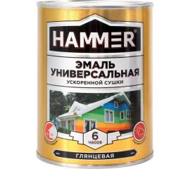 Универсальная эмаль ускоренной сушки HAMMER глянц. красная 0,9 кг ЭК000135036 