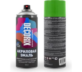 Аэрозольная акриловая эмаль Decorix (универсальная; ярко-зеленый; 520 мл) 0101-10 DX 