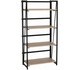 Стеллаж на металлокаркасе BRABIX LOFT SH-001 600х300х1250 мм, складной, цвет дуб натуральный 641230 