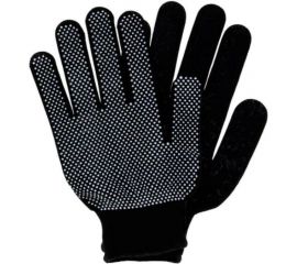 Защитные перчатки ООО Комус нейлон с ПВХ покрытием, черные, 13 класс, 12 пар 1373345 