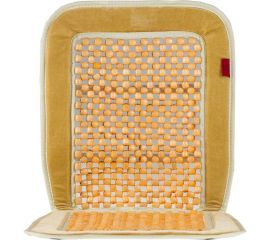 Накидка на сиденье Heyner массажер, деревянные шарики, велюр, бежевая 709200 