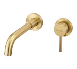 Смеситель для раковины MILACIO Ultra настенный, золото MCU.552.GD 