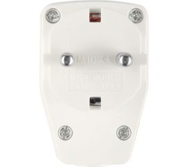 Угловая вилка duwi с заземлением с выключателем белая 16А 250В 30471 5 