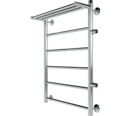 Полотенцесушитель INDIGO Line с полкой 1"" - 3/4 - 1/2, 80/50, м/о 50 см, боковое подключение справа LLSHSW80-50R-б/п-50 