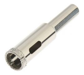 Сверло алмазное по стеклу и керамике, трехгранный хвостовик, 14x65 мм ТУНДРА 1935833 