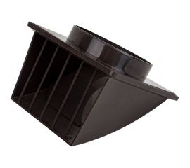 Выход стенной вытяжной с обратным клапаном (175x175 м; с фланцем 125 мм) Эвент 175К125ФВ, коричневый 