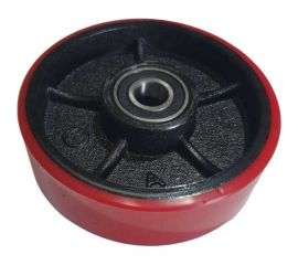Колесо для гидравлической тележки 160хS50 мм, PU, с подшипником WILMART DFQ.4-01D db 