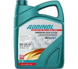 Моторное масло Addinol Premium 0530 C3-DX синтетическое, 5W-30, 5 л 72213181 