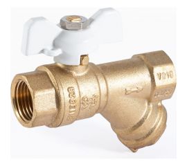 Шаровой кран PROFACTOR с фильтром PF STANDARD ручка бабочка, в/в 1/2 дюйма PF BYS 330W 