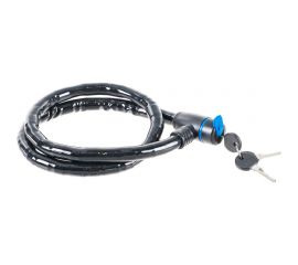 Тросовый усиленный замок Зубр Профессионал 3 ключа в комплекте длина троса 1000 мм d 18 мм 37260-100 