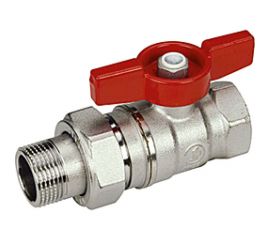 Шаровой кран Giacomini, 3/4, 3/4, ВН, ручка-бабочка, хром, с разъемным соединением R259X005 