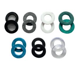 Набор прокладок Профитт 1/2"" резина, резина с сеткой, паронит, паронит мбс, паронит безасбестовый, фторопласт, пвх - по 2 шт. 1891870 