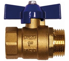 Шаровой кран RM -L ВР-НР 1 муфтовый, бабочка Ду25 Ру30 11Б27п1 L-1FMB 