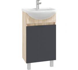 Тумба с раковиной Onika милтон 45 напольная, серая/дуб сонома (ум.уют 45) 104512 