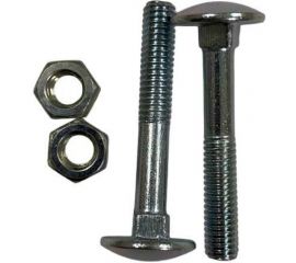 Мебельный оцинкованный болт с гайкой Локри DIN 603 М6x50, 4 шт. М6х50 
