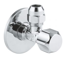 Угловой вентиль с металлической розеткой GROHE 1/2""x3/8"", 1 шт. 22018000 