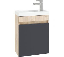 Тумба с раковиной Onika милтон 45 подвесная, серая/дуб сонома (ум.фостер 45) 104511 