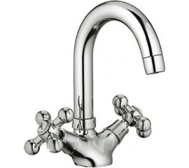 Смеситель для раковины умывальника Haiba латунный, с поворот изливом, хром HB1219 