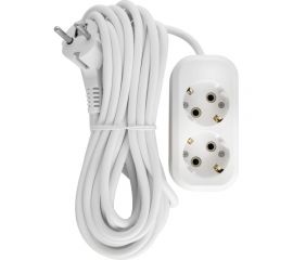 Бытовой удлинитель АБК-СИЛА 2 гнезда с заземлением 7м ПВС 3х1мм кв. 16А/220В/3500Вт 1шт 2200504 