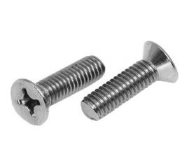 Нержавеющий винт с потайной головкой KREPFIELD M6x40 мм, DIN 965, А2, крестообразный шлиц PH, 20 шт. 965А2ВИНТ6Х40-20 