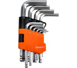 Набор шестигранных коротких ключей 10 шт Gigant grf-122 