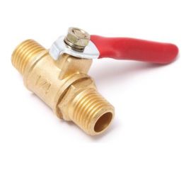 Кран шаровый наружная резьба 3/8""M x 3/8""M, латунь Pegas pneumatic 4415 