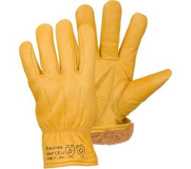Утепленные кожаные перчатки из лицевой кожи S. GLOVES SOBAT размер 09 31999-09 