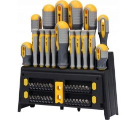 Набор отверток и бит VOREL 50 предметов, пластиковая стойка 60780 