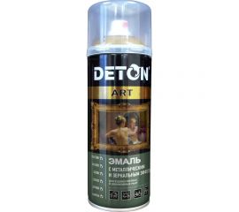 Эмаль DETON с зеркальным и металлическим эффектом, золото-хром, аэрозоль 520 мл DTN-A70690 