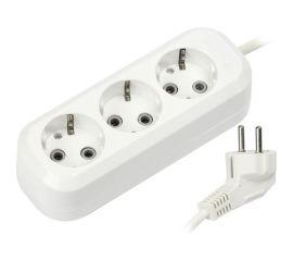 Удлинитель Smartbuy 3 гнезда 5 метров 16А/3,5кВт с заземлением ПВС 3х1,0 SBE-16-3-05-Z 