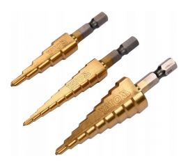 Набор ступенчатых сверл 3-12, 4-12, 4-20 мм 3 предмета YATO YT-44731 