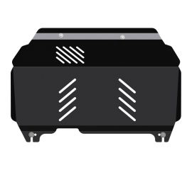 Защита картера и КПП SHERIFF для HYUNDAI Tucson 2006-2010 2/ KIA Sportage 2004-2010 2.0/ 2.0d/ 2.7, гнутая, сталь 2.0 мм, с крепежом 0935 