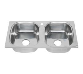 Мойка MELANA 8747S 0,6/180 2-я чаша, врезная, прямоугольная с сифоном 199 t 8 