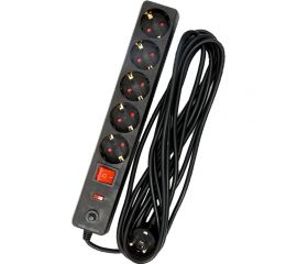 Сетевой фильтр-удлинитель Grisard Electric черный 5 розеток 5 метров GRE-017-1506 