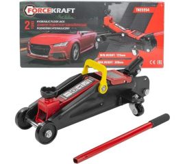 Подкатной гидравлический домкрат Forcekraft 2т h min 125мм, h max 380 мм FK-TH22254 