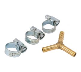 Разветвитель Y-образный елочка 6 мм с хомутами ROCKFORCE RF-E102-5/1 