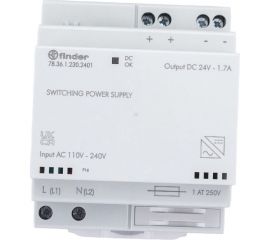 Импульсный источник питания Finder 230В AC - 24В DC, 36Вт, 1, 5А, 783612302401 