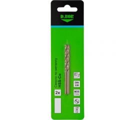 Сверло по металлу COBALT 5%, HSS-Co, DIN 338 1.5х18х40 мм, 2 шт D.BOR D-TD-338-CO5-015-02 