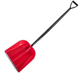Лопата для уборки снега КЭС 410x420x1440 мм, цветной микс, с полипропиленовым черенком 78 