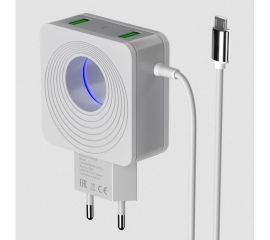 СЗУ More Choice 2USB 2.1A для Type-C со встроенным кабелем и LED подсветкой NC48a 