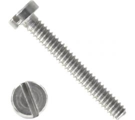 Винт с цилиндрической головой ВИРТУОЗ прямой шлиц, 2,5x10 мм, DIN 84, нерж. сталь А2, 20 шт. 44918 