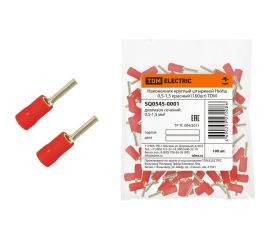 Круглый штыревой наконечник TDM нкиш 0,5-1,5 красный (100шт) SQ0545-0001 