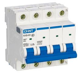 Автоматический модульный выключатель CHINT 4п C 32А 4.5кА NXB-63S (R) 296908 