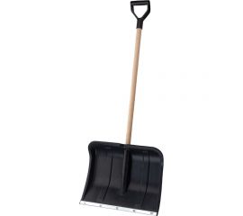 Снеговая пластмассовая лопата с деревянным черенком и V-образной ручкой Gigant AVG-07 