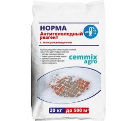 Противогололедный реагент CEMMIX Норма 20 кг pgrn20 