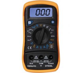 Цифровой мультиметр TopAuto в защитном чехле, звуковая прозвонка цепи, подсветка DT830L 