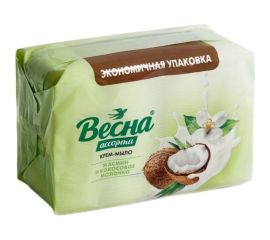 Туалетное мыло ВЕСНА Ассорти жасмин и кокосовое молочко 300 г 6214 