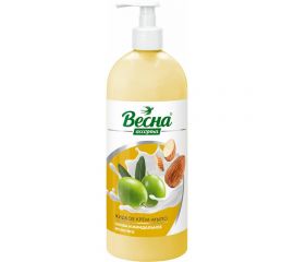 Жидкое мыло-крем ВЕСНА Ассорти Олива и миндальное молочко, без триклозана, дозатор, 850г 608733 